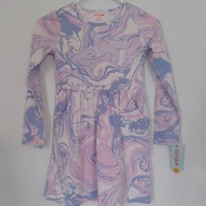 Cat & Jack Dress toddler Girls Long sleeve tie Dye size M 7-8